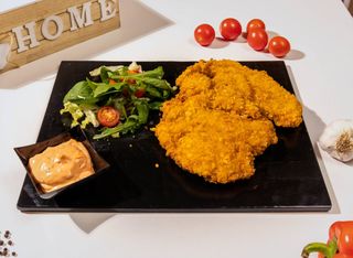 Snitel de pui crocant cu cereale si pesmet