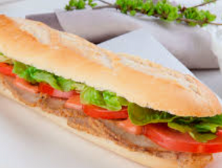 Bocadillo frío vegetal simple