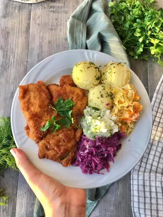 Kotlet schabowy + zupa dnia