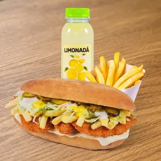 Meniu Sandviș cu Șnițel de Pui