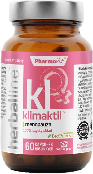 Klimaktil z dodatkiem BioPerine 60 kapsułek Vcaps PharmoVit Herballine