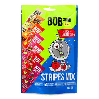 Цукерки Bob Snail Stripes фруктово-ягідні асорті (98г)