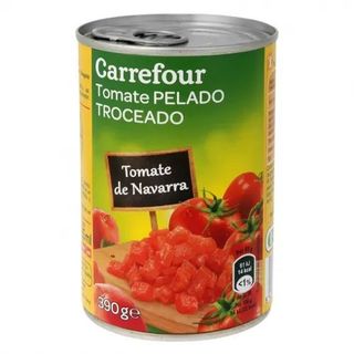 Tomate De Navarra Pelado Troceado Carrefour 390 Gr.