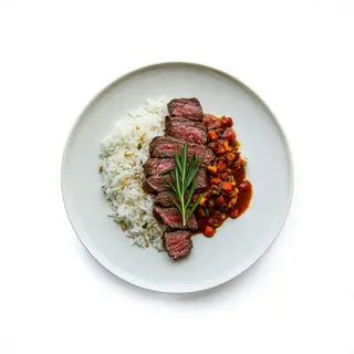 Arroz con carne (doble)