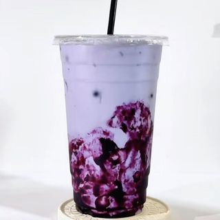 Milk tea con mirtillo-700ml蓝莓茉莉冰奶