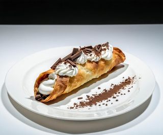 Cannolo con Mascarpone al Caffè e Scagliette di Ciocolato