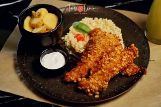 Brochettes De Poulet Pané aux flocons d'avoine