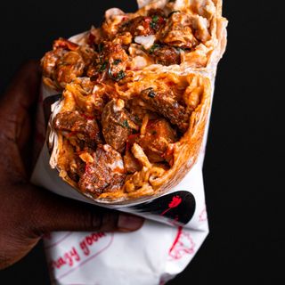 XLarge Beef shawarma with single sausage 