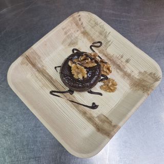 Fondue Chocolate  con nueces y sirope