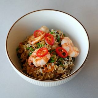 Смажений рис з креветками