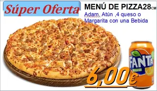 Menú Pizza especial