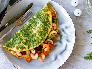 Omelette aux Crevettes