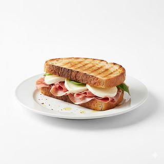Toast crudo e mozzarella