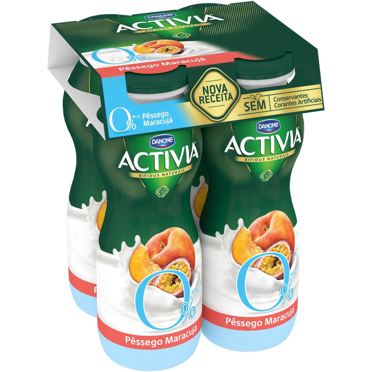 Activia Lf Liq 0% Danone 155g Pess/maracuja