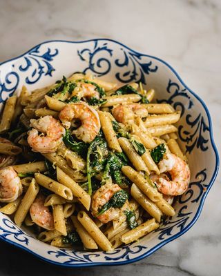 Pasta Crevettes Pesto