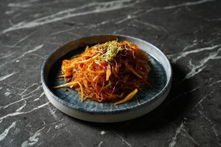 Spaghetti soia verdure