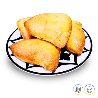 Empanada de pollo, setas y mozarela