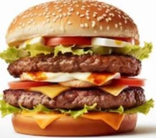 Triplo cheese burger menù