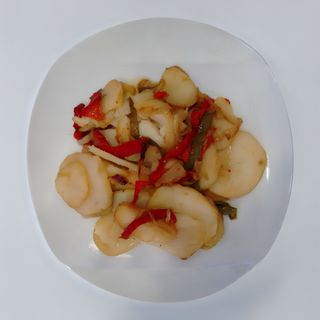 Fria media de patatas a lo pobre