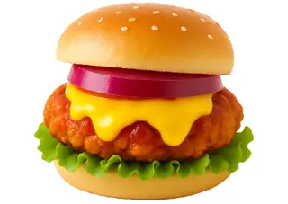 HFC Spicy Piri Piri Cheese Burger