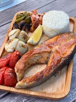 Семга на гриле 