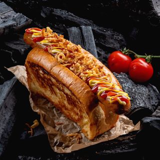 Хот-дог класичний з копченою сосискою