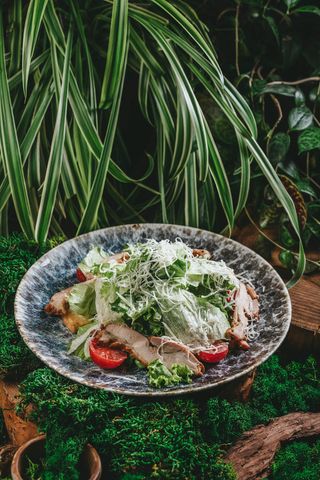 Цезарь с печеным цыпленком