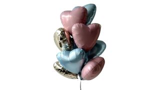 Zestaw HEART niebieskie, złote, różowe 9szt