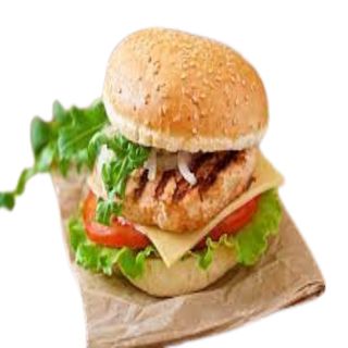 Hamburguesa De Pollo Con Queso