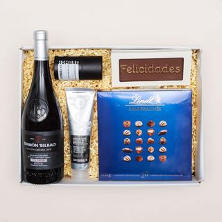 Regalo para él con Vino y Bombones