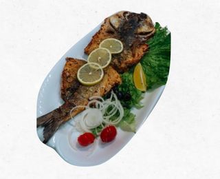 Жареная рыба кефаль