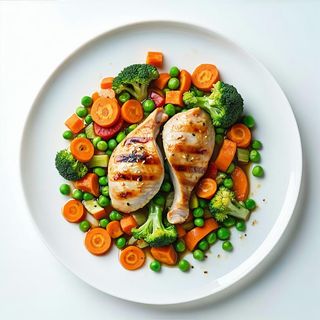 Pollo con verdure miste