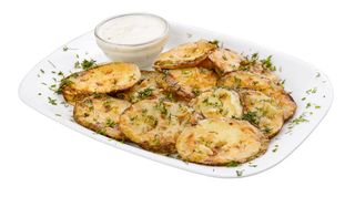 Хрупкави тиквички с чеснов сос (300г)