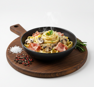 Tagliatelle prosciutto e funghi