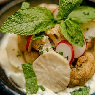 Coliflor en salsa de yogurt