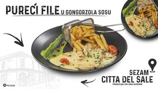 Pureći file u Gorgonzola sosu 200 gr