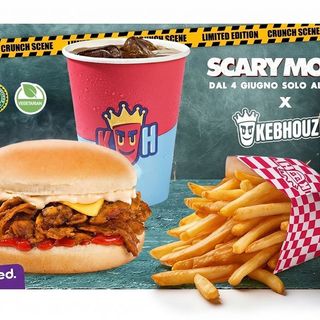 Scary Vegetarian Cheeseburger Menu