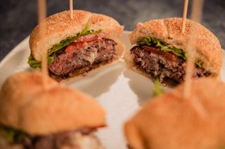 Hamburguesa Con Queso Azul