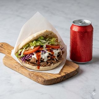 Menù panino kebab e Coca-Cola Lattina 330 ml
