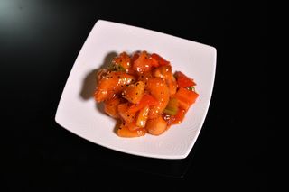 106. Gamberi in salsa agrodolce