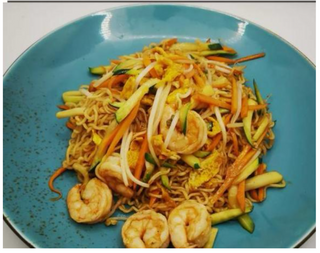 Shrimp wok noodles