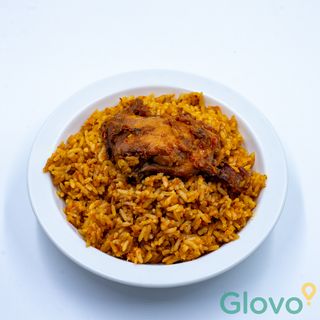 Smokey Jollof and Chicken