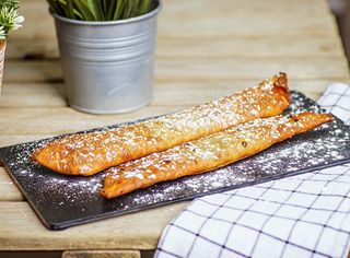 Vegan flautas Nutella Manzana