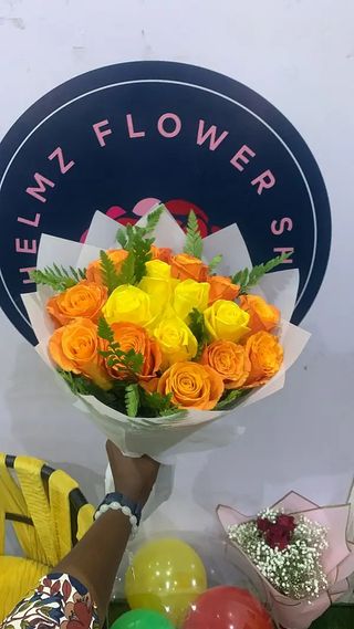 ORANGE and YELLOW Roses