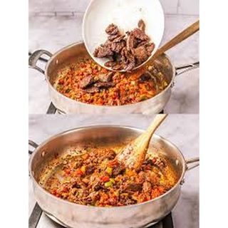 Beef Wet Fry With Rice