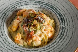 Tagliatelle cu Creveți & Zuchinni