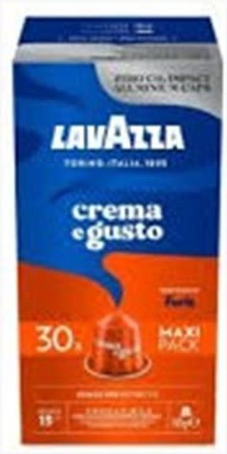 30 CAPSULES DE CAFÉ CREMA & GUSTO FORTE EN ALUMINIUM. LAVAZZA 