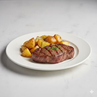 Plato De Filete De Ternera Con Patatas