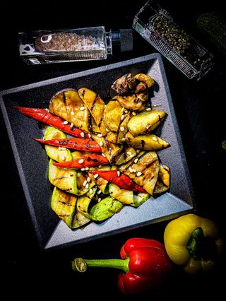 Большая вегетарианская доска/ Platou mare cu legume la gratar