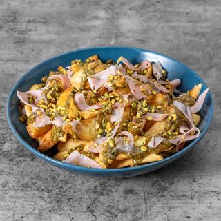 Patate a Spicchi Pistacchio e Mortadella